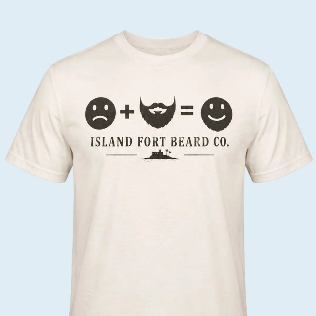 Sad Face + Beard = Happy Bearded Face T-Shirt
